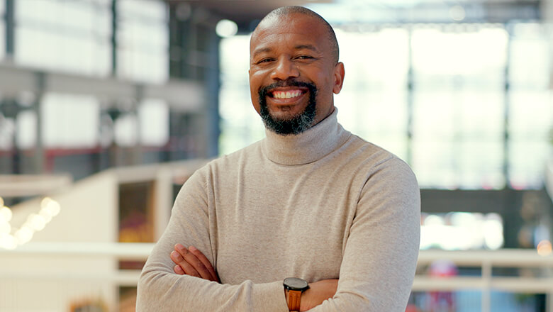 Man with arms crossed